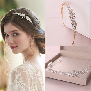 Bridal Crown Large Korean Wedding Headwear Rhinestone Crown Headwear Bride Yiwu Factory Wholesale