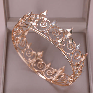 Bridal Crown Large Korean Wedding Headwear Rhinestone Crown Headwear Bride Yiwu Factory Wholesale