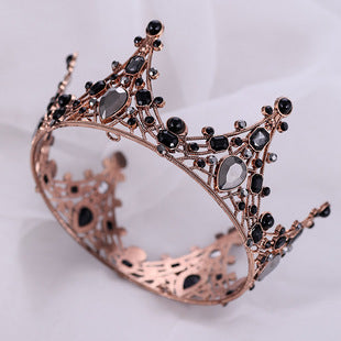 Bridal Crown Large Korean Wedding Headwear Rhinestone Crown Headwear Bride Yiwu Factory Wholesale