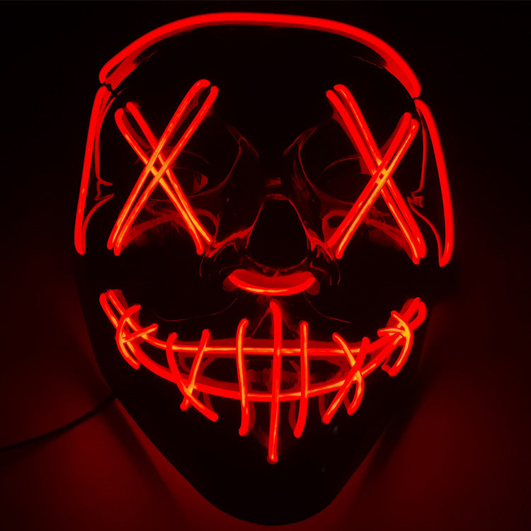 Step into the e-commerce Halloween black V word vendetta luminous mask handmade in stock wholesale ghost step dance cold light mask