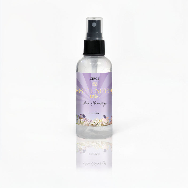 Selenite Aura Cleansing Mist – 2 oz Energy Clearing Spray | White Tea & Ginger