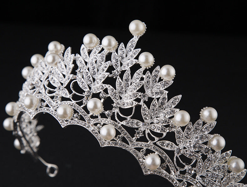 Bridal Crown Large Korean Wedding Headwear Rhinestone Crown Headwear Bride Yiwu Factory Wholesale