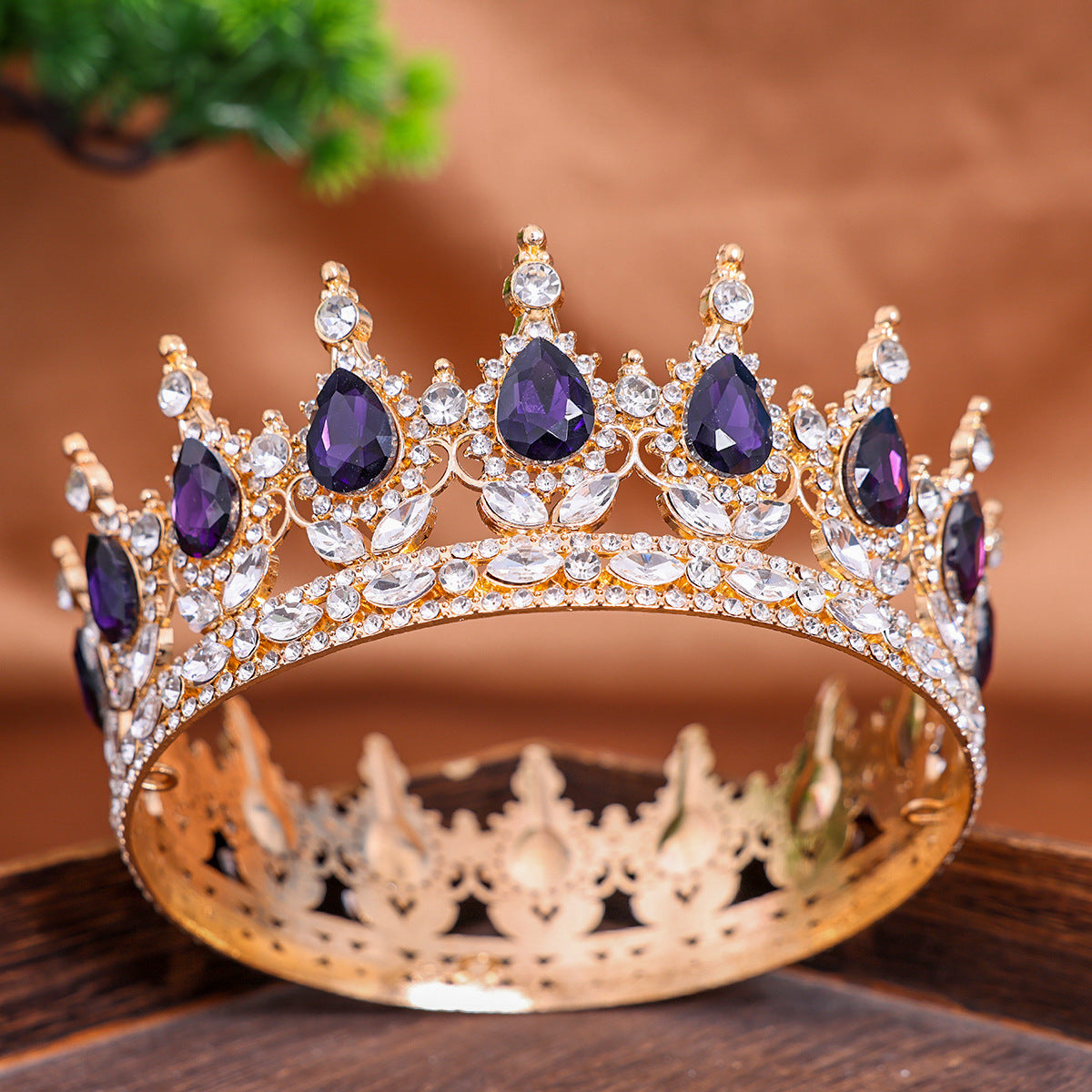 【Small Batch Customization】Cross-Border Halloween Crown Headpiece Wedding Crown Accessories Birthday Hair Crown Hair Accessories Updo