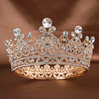 Foreign Trade Hot Rhinestone Crown Headwear European Bride Alloy Crown Hair Accessories Baroque Dress Makeup Accessories