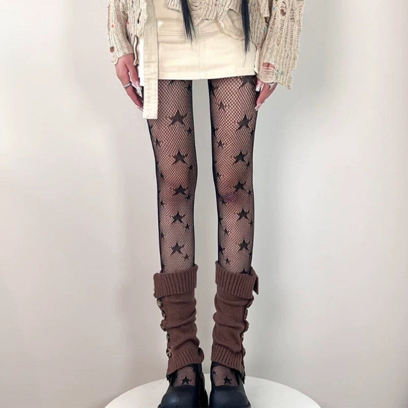 European and American fashion cross-border plus size sexy fishing net hollow jacquard women's rhinestone pantyhose Amazon factory wholesale
