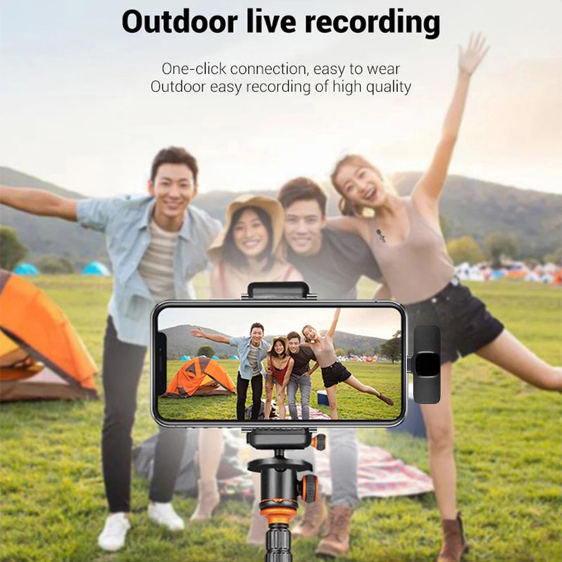 Cross-border new wireless collar clip microphone factory portable audio video recording mini K1 microphone