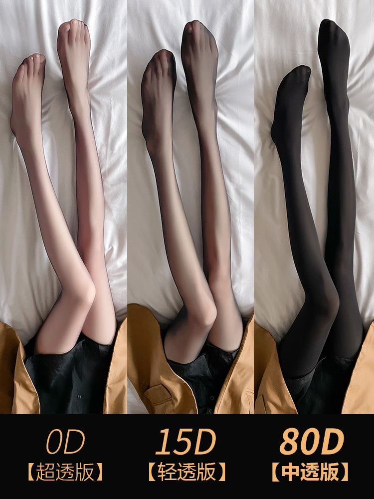 Black 0d Silk Stockings Women's Spring and Autumn Summer Ultra-thin Anti-hook Sericized Leg Artifact High Transparent Mint Mambo Pantyhose