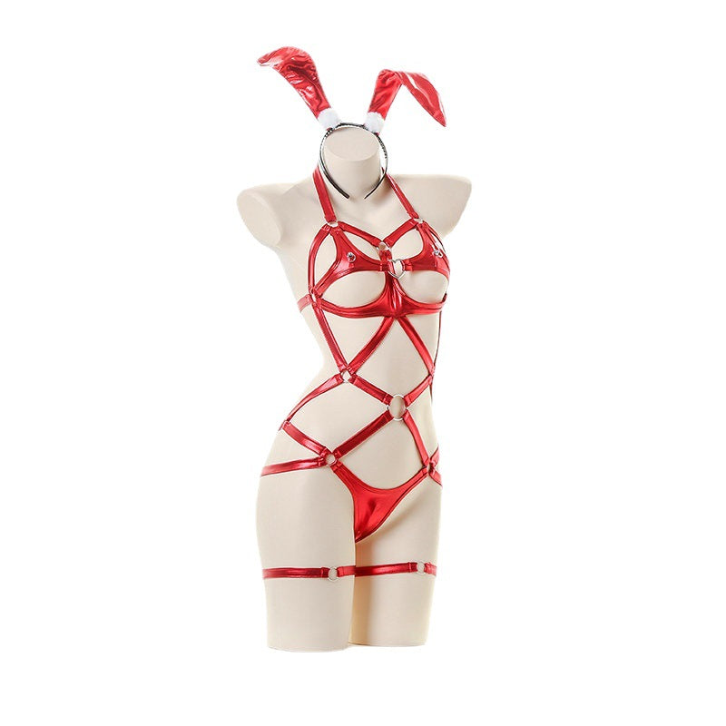 Under the Moon Whispers Sexy Underwear Hollow Bundle SM Three-point Passion Suit Tease Bunny Uniform High Quality