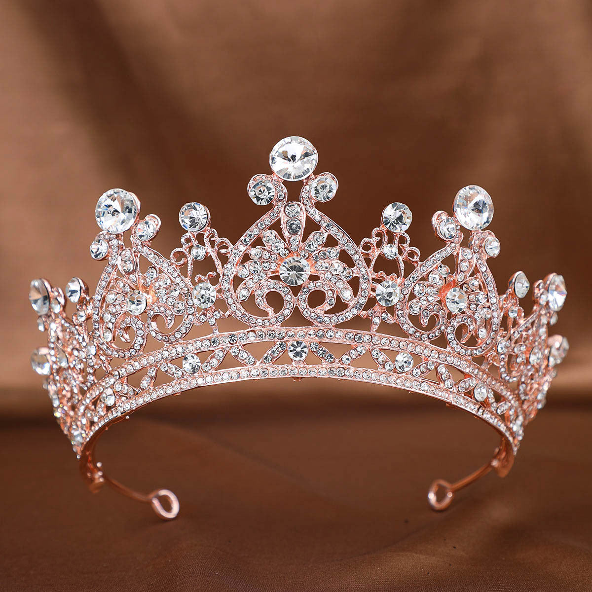 Foreign Trade Hot Rhinestone Crown Headwear European Bride Alloy Crown Hair Accessories Baroque Dress Makeup Accessories