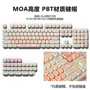 Gundam Comic Hundred Mixed Lamp Key Cap Original Height 136 Key Full Set Classic Simple Mechanical Keyboard Key Cap Key Meow