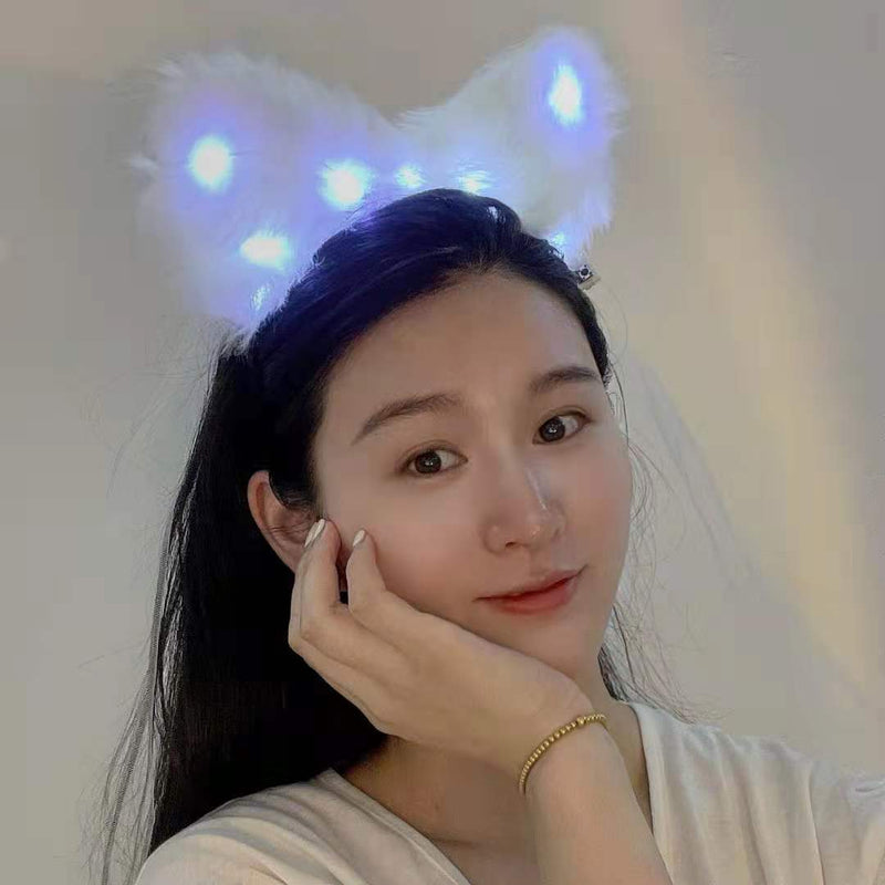 Cute Fox Ear Hairband Plush Cat Hairpin Cyber Celebrity Super Fairy Girl Sweet cos Fox Headband Hair Accessories