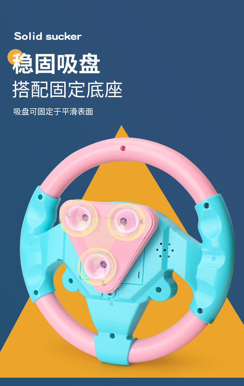 The co-pilot steering wheel simulator simulates the 360-degree rotation of the car and simulates the driving of the car.