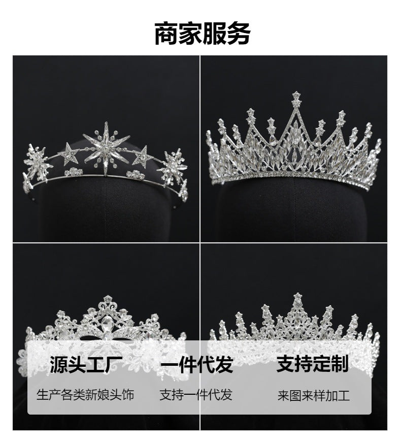 Handmade Beaded Pearl Mesh Hat Hair Net Bridal Dress Headdress Exotic Style High-End Niche Water Drop Hair Hoop Hair Cover