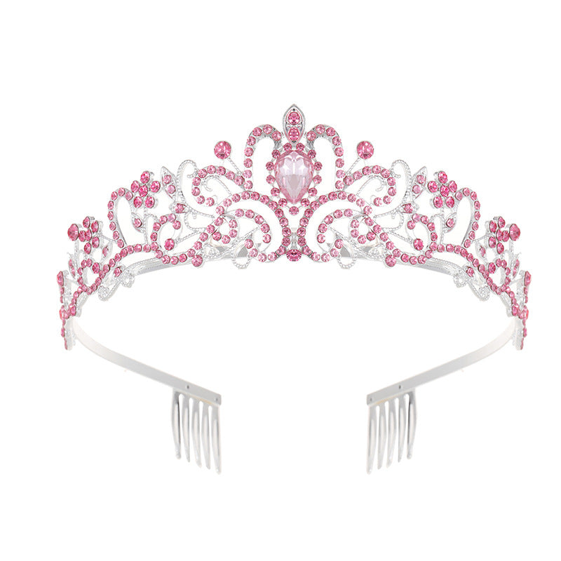 Crown Tiara Kidsren's Little Princess Crown Tiara Bride High-End Headband Female 2024 New Tiara Kidsren