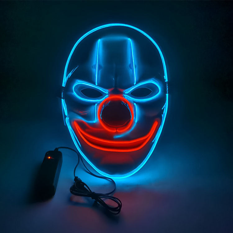 Step into the e-commerce Halloween black V word vendetta luminous mask handmade in stock wholesale ghost step dance cold light mask