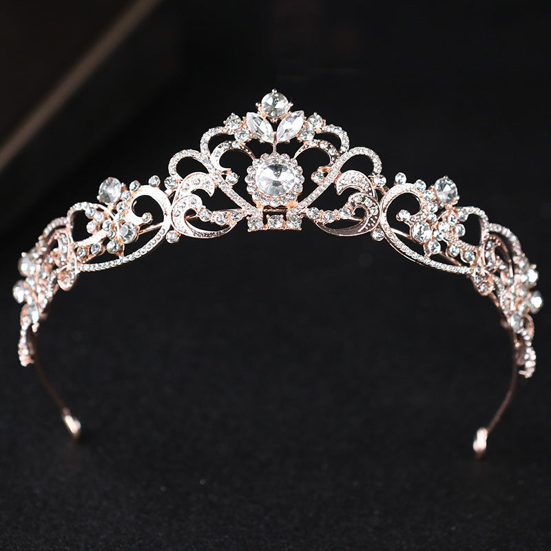 New Bridal Headwear Wedding Crown Accessories European-Style Rhinestone Wedding Dress Crown Dress Hair Accessories Hairband Crystal