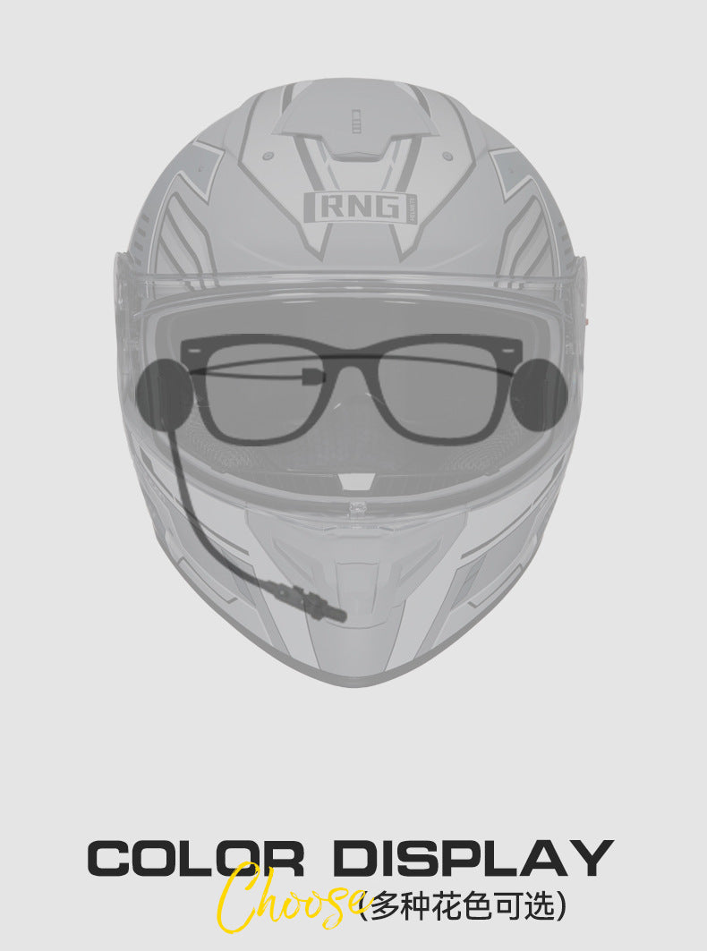 New National Standard 3C/Dot Certified Motorcycle Helmet Dual Lens with Bluetooth Headset Glasses Slot Full Face Motorcycle Helmet