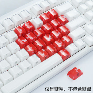 Gundam Comic Hundred Mixed Lamp Key Cap Original Height 136 Key Full Set Classic Simple Mechanical Keyboard Key Cap Key Meow