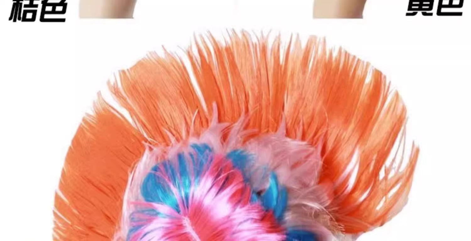 Masquerade Party Wigs Creative Entertainment Crowns Color Crowns Wigs Performance Non-mainstream Headgear Props