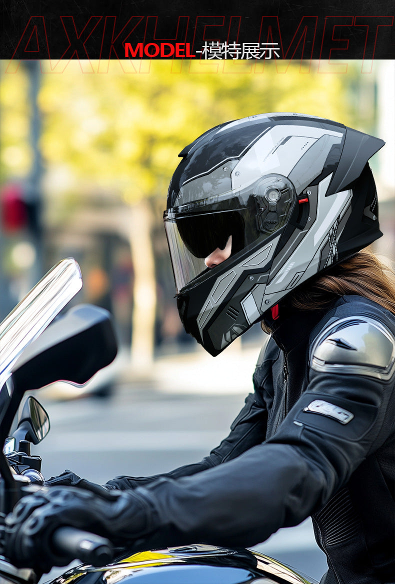 Foreign Trade Motorcycle Helmet Men's Face Helmet Four Seasons Universal Electric Vehicle Women's Motorcycle Half Helmet Winter Warm Safety Helmet