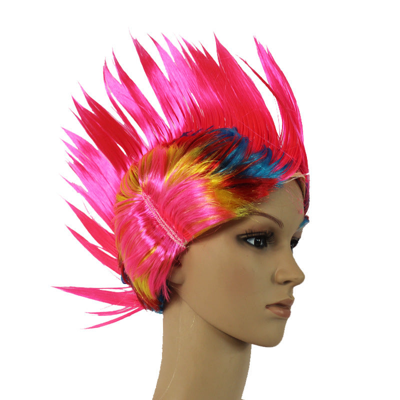 Masquerade Party Wigs Creative Entertainment Crowns Color Crowns Wigs Performance Non-mainstream Headgear Props