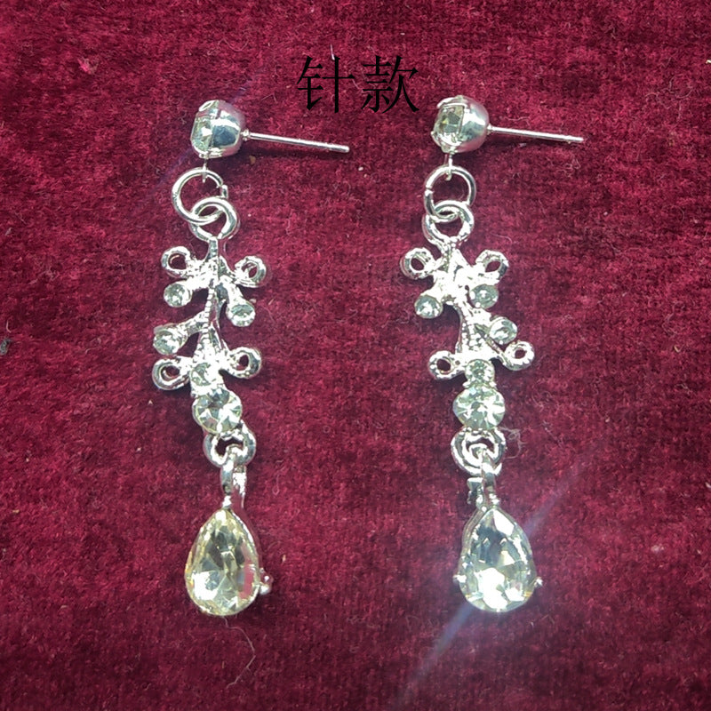 Bridal headdress suit hair accessories crown headband earrings wedding Korean wedding necklace jewelry wedding accessories wholesale