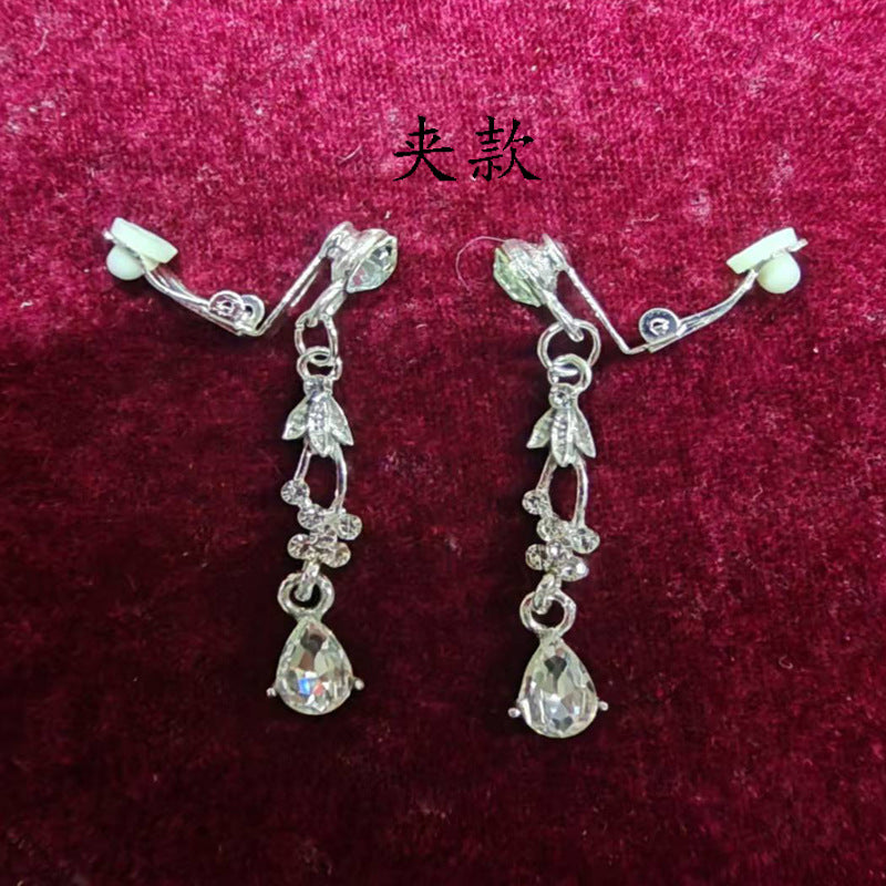 Bridal headdress suit hair accessories crown headband earrings wedding Korean wedding necklace jewelry wedding accessories wholesale