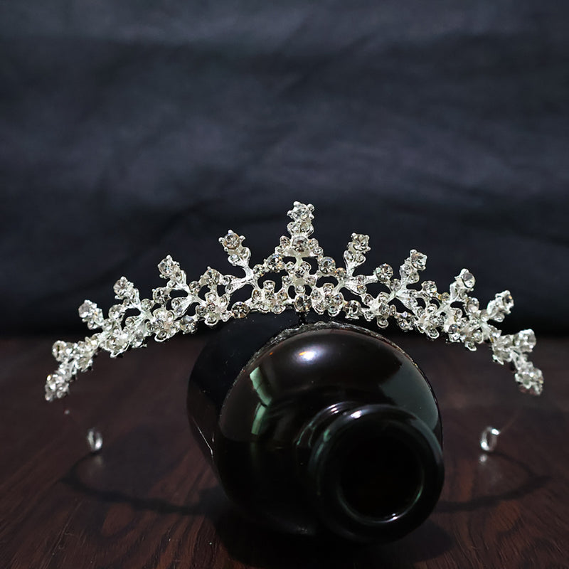 Crown Headwear Bride Fairy Hair Accessories Crown Women's Birthday Performance Headband Princess Wedding Dress Accessories Cross Border