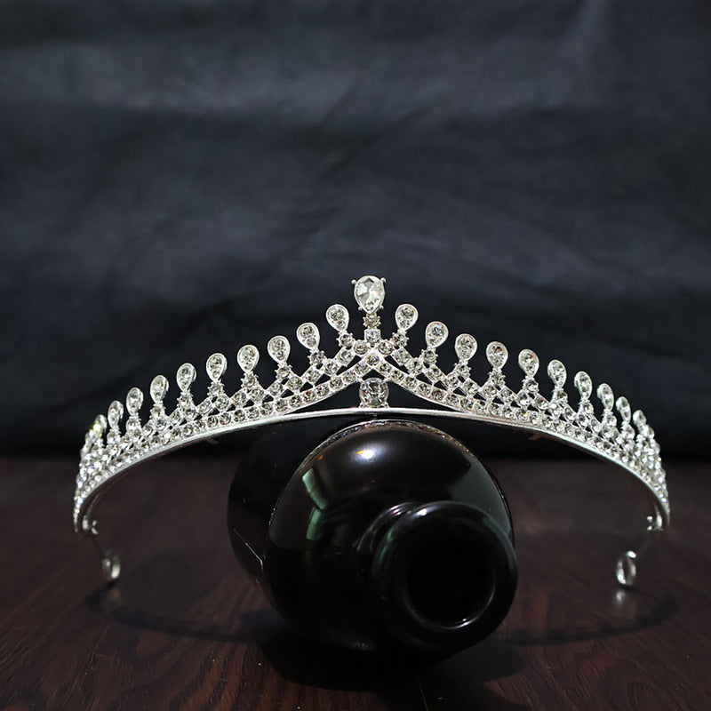 Crown Headwear Bride Fairy Hair Accessories Crown Women's Birthday Performance Headband Princess Wedding Dress Accessories Cross Border