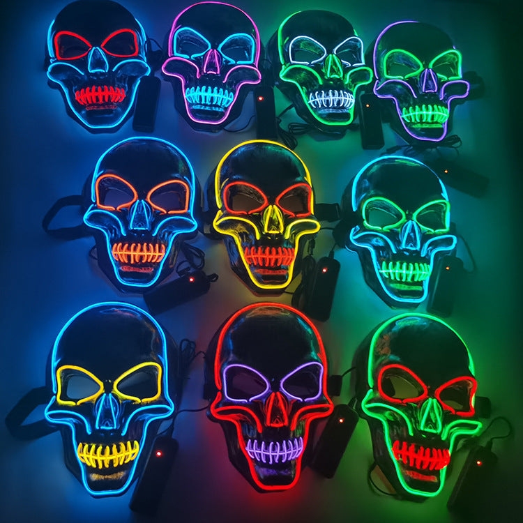 Step into the e-commerce Halloween black V word vendetta luminous mask handmade in stock wholesale ghost step dance cold light mask