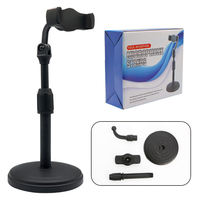 Desktop Microphone Stand Anchor Live Conference Speech Multi-Functional Universal Free Retractable Disc Microphone Stand