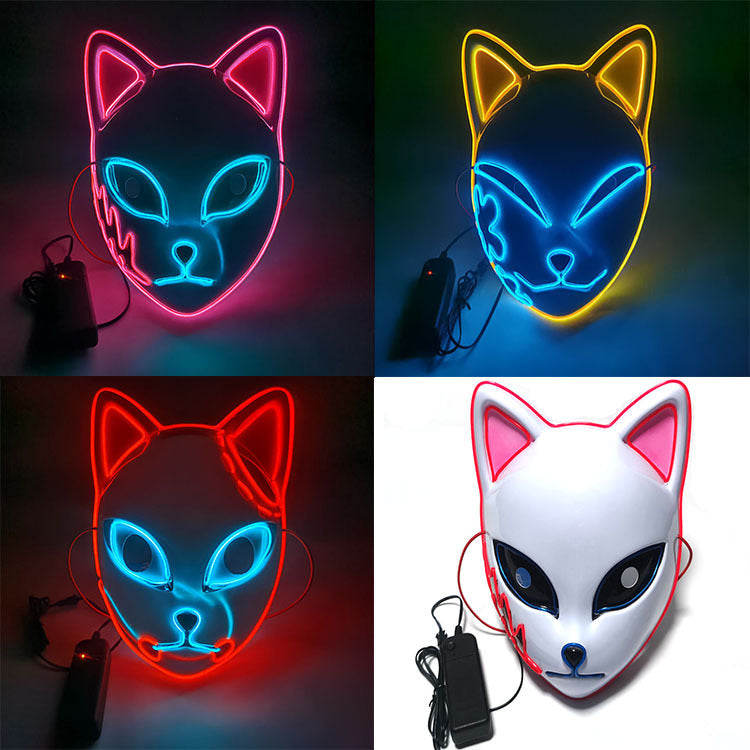 Step into the e-commerce Halloween black V word vendetta luminous mask handmade in stock wholesale ghost step dance cold light mask