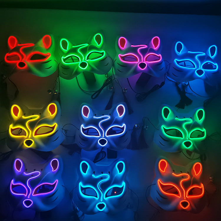 Step into the e-commerce Halloween black V word vendetta luminous mask handmade in stock wholesale ghost step dance cold light mask