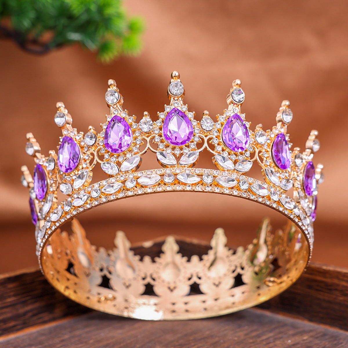 【Small Batch Customization】Cross-Border Halloween Crown Headpiece Wedding Crown Accessories Birthday Hair Crown Hair Accessories Updo