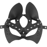 Sexy PU Punk New Halloween Queen Party Nailing Cat Face Mask Nightclub Prom Dress Up Mask
