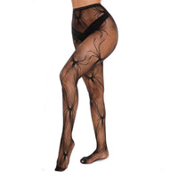 European and American fashion cross-border plus size sexy fishing net hollow jacquard women's rhinestone pantyhose Amazon factory wholesale