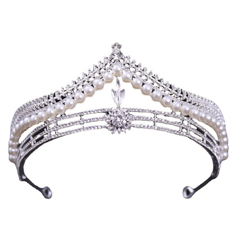 Bridal Wedding Dress White Wedding Dress Crown Baroque Hair Accessories Aliexpress Ladies Adult Crown Tiara Silver White