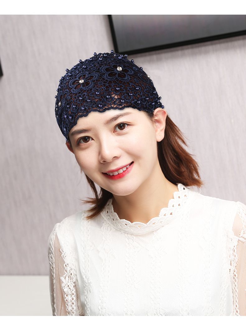 Cross-border Explosions Hollow Hair Band Nail Beads Shake Voice Internet Celebrity Wide-brim Pressing Hair Covering White Hair Headband Female Headwear Headband Hair Band
