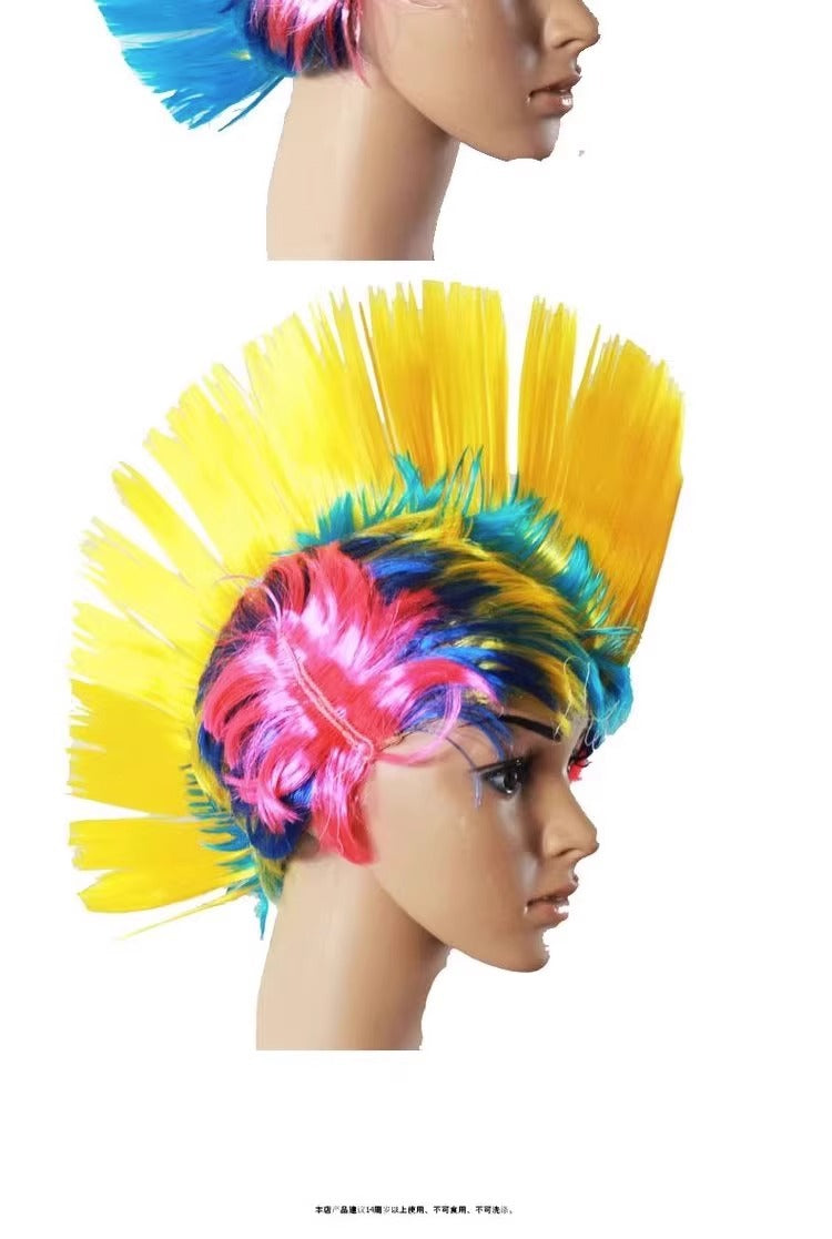 Masquerade Party Wigs Creative Entertainment Crowns Color Crowns Wigs Performance Non-mainstream Headgear Props