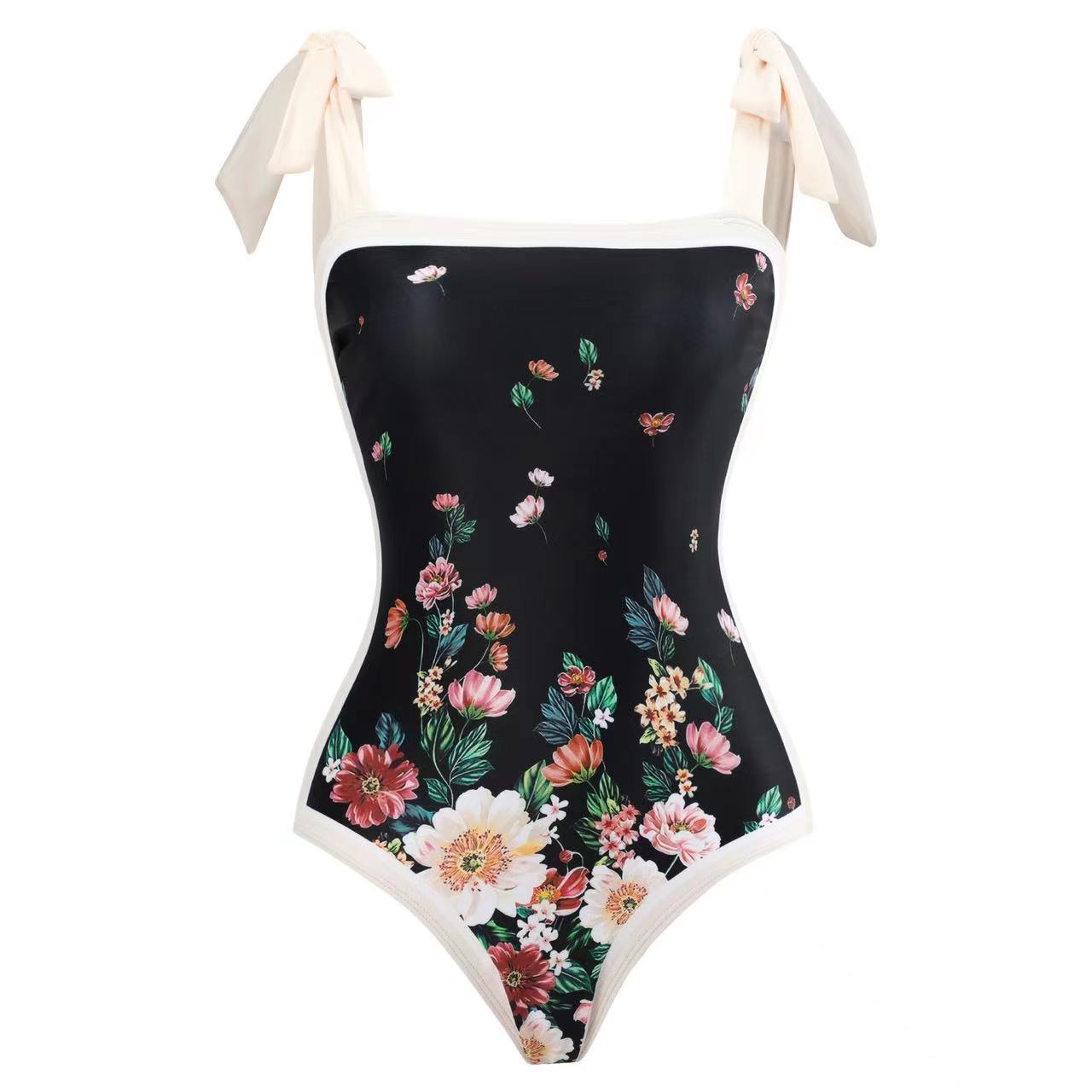bikini Lace-Up Swimsuit Long Dress Chiffon bikini Southeast Asia Mesh Sexy One-Piece Swimsuit Women European and American