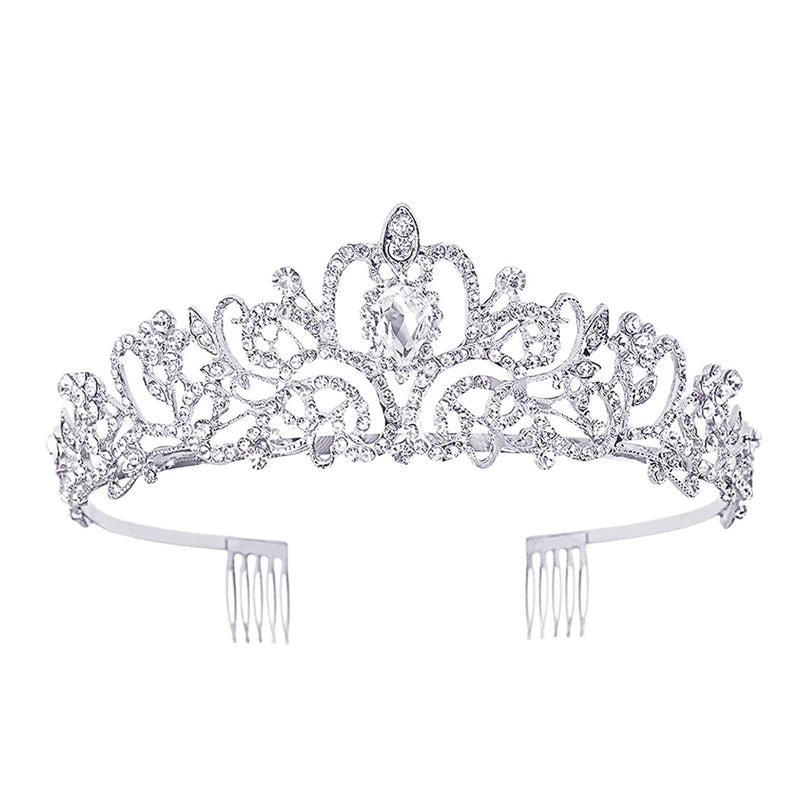 Hot sale crystal diamond bride wedding hair crown birthday headdress hair accessories ball crown car show performance headband