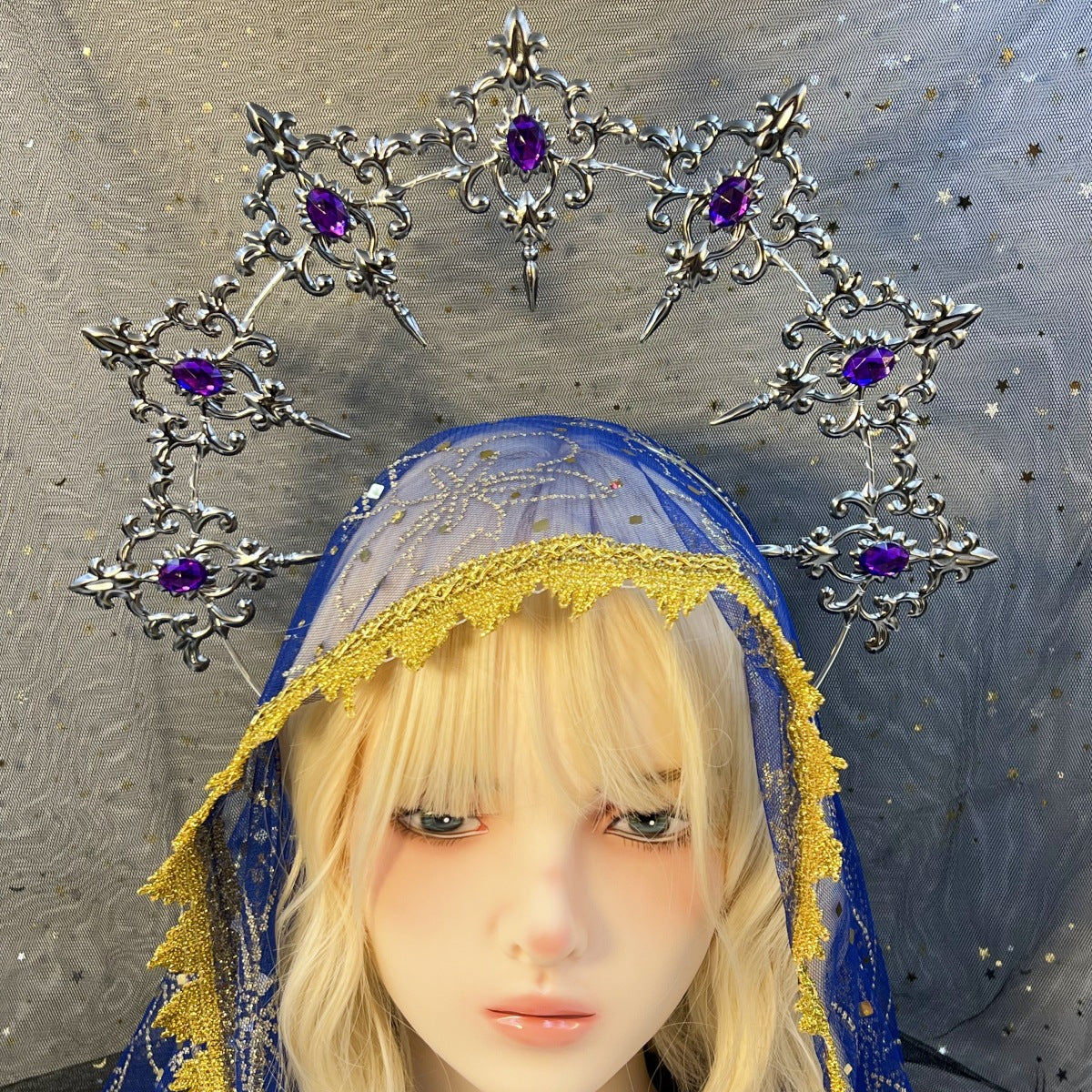 LOLITA Lolita Our Lady Halo Crown Dark Gothic Hair Accessories Dress Up Exaggerated Catwalk Performance Headwear