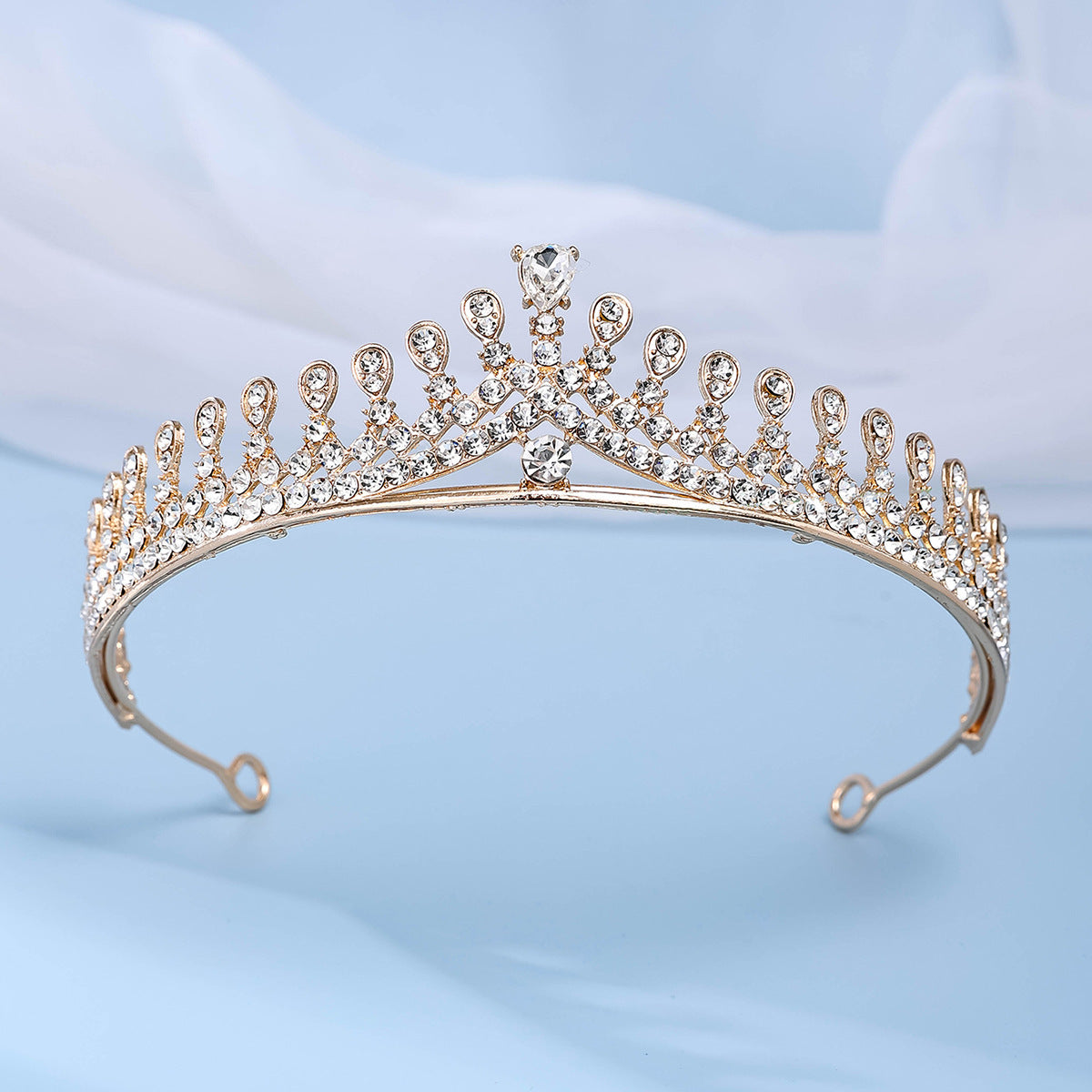 Crown Headwear Bride Fairy Hair Accessories Crown Women's Birthday Performance Headband Princess Wedding Dress Accessories Cross Border