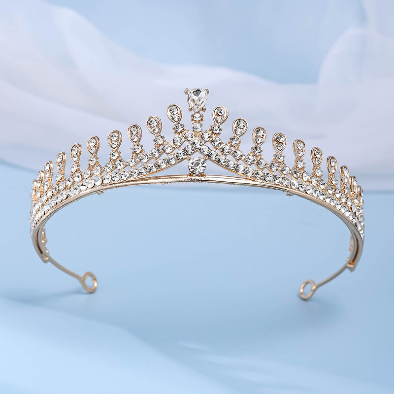Crown Headwear Bride Fairy Hair Accessories Crown Women's Birthday Performance Headband Princess Wedding Dress Accessories Cross Border