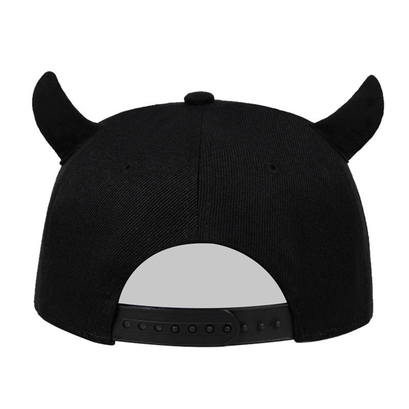 New parent hat baseball hat cartoon baseball cap flat along hip hop hat light plate horn hat