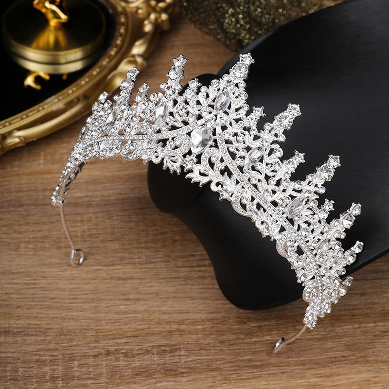 Children's Crown Headband Girls Princess Birthday Gift Crown Temperament Headband Hair Accessories Wedding Crystal Fashion Accessories