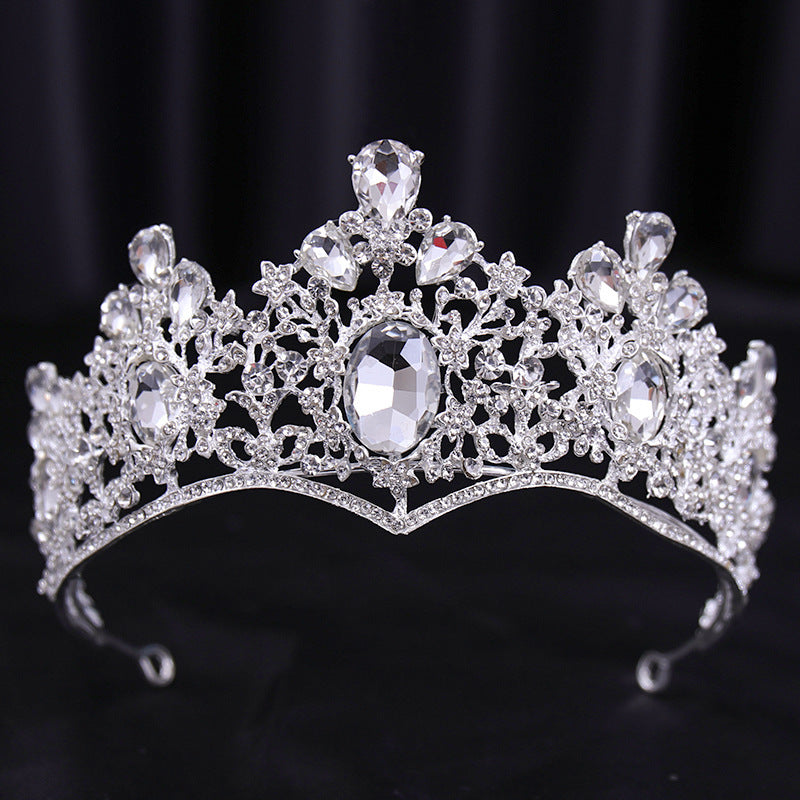 Bridal Wedding Dress White Wedding Dress Crown Baroque Hair Accessories Aliexpress Ladies Adult Crown Tiara Silver White