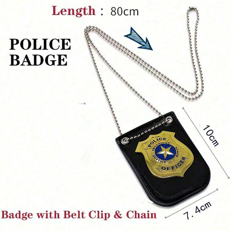 Amazon Kids Toy Police Micro Accessories Halloween Police Cosplay Accessories Badge Metal Police Badge