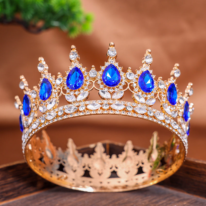 【Small Batch Customization】Cross-Border Halloween Crown Headpiece Wedding Crown Accessories Birthday Hair Crown Hair Accessories Updo