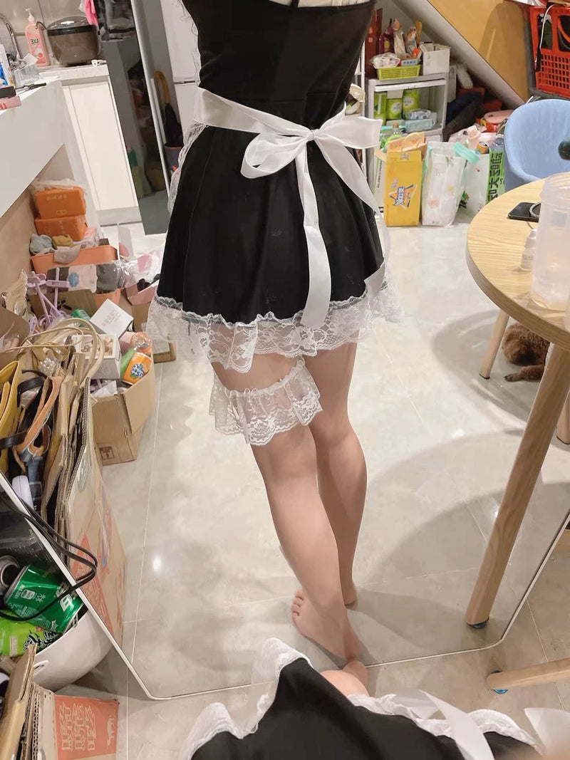 Japanese-Style Male Maid Outfit, Sexy and Pure Desire Cosplay Apron, Cross-Dressing, Transvestite Female Clothing, Boss Outfit, Maid-Themed, Erotic